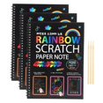 thumbnail image 2 of Multicolor Scratch Paper,3Pcs Scratch Paper Note Rainbow Scratch Painting Note Scratch Paper Drawing Books Maximized Efficiency, 2 of 14