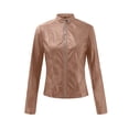 thumbnail image 4 of Aqestyerly Veste de Motard à Revers pour Femme avec Fermeture Éclair, Manteau de Moto Court et Court Style Punk pour l'Automne, Vêtement d'Extérieur HWRETIE, 4 of 6