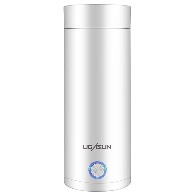 Estbridge Travel Kettle Car Kettle Portable Electric Kettle, 3 In 1 Mini Car Kettle, Fast Water Boil Small Tea Pot, Automatic Shut Off Tea Kettle, Water Heater for Tea White