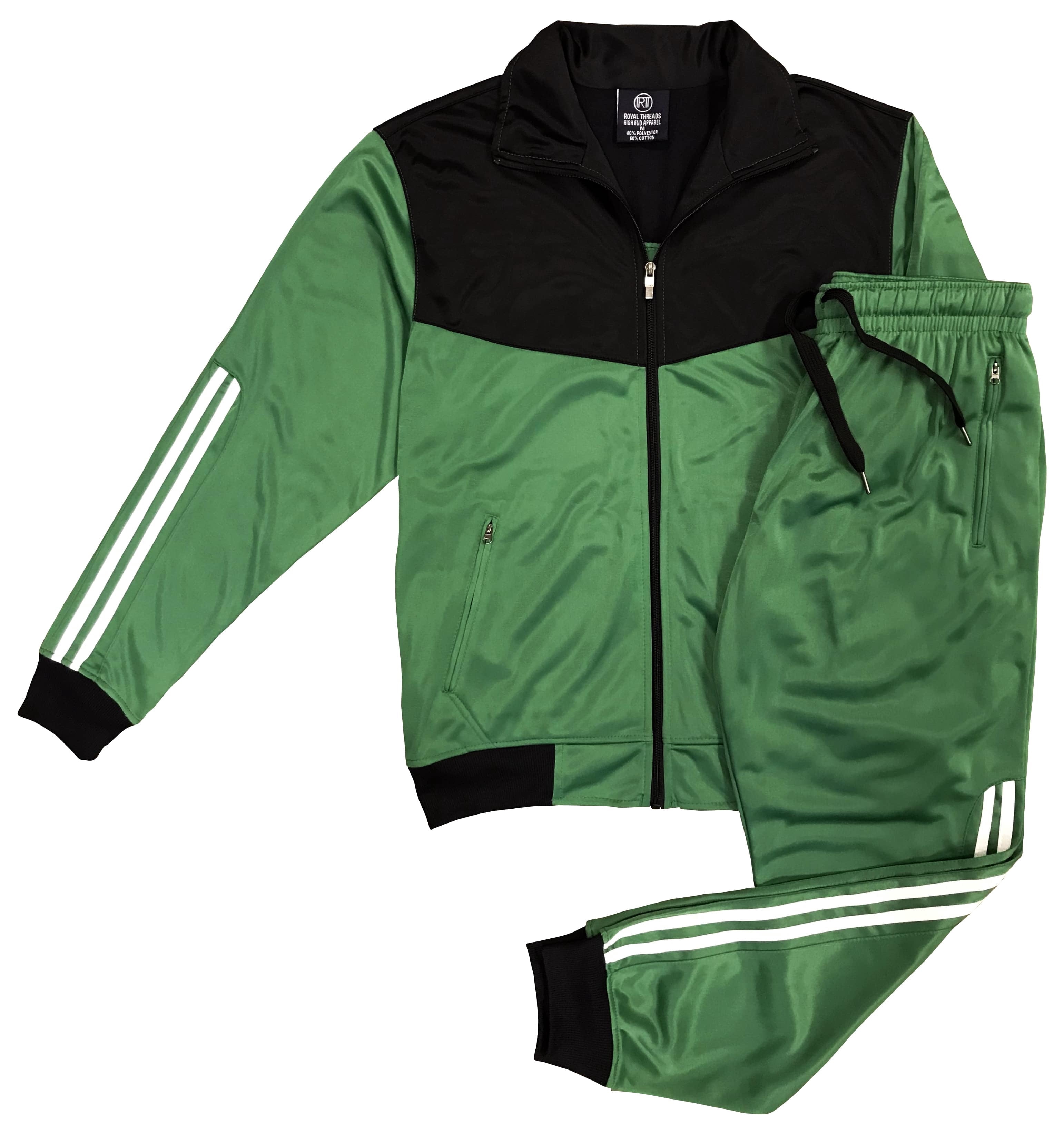 Men Velocity Active Jogging GYM Striped Jogger Top and Bottom Outfit