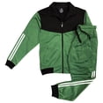 thumbnail image 1 of Men Velocity Active Jogging GYM Striped Jogger Top and Bottom Outfit, 1 of 6