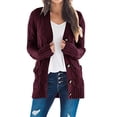 thumbnail image 1 of Pisexur Womens Cardigan Sweaters Kimono Open Front Long Sleeve Cardigans Oversized Slouchy Shawl Wrap Chunky Cable Knit Sweater Coats, 1 of 8