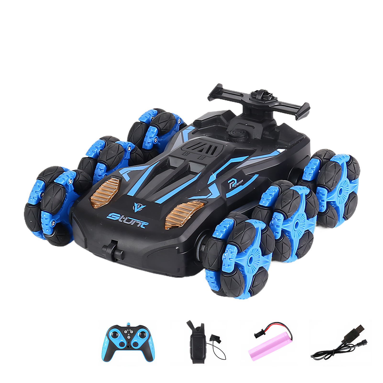 ziyahi Super Fast Racing Rc Car Toy For High Speed Racing And Exciting Indoor And Outdoor 360 ° Rotation blue Dual remote control