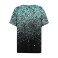 thumbnail image 5 of Qertyioot Blouses et Hauts pour Femmes Liquidation T-shirt Imprimé Mode Femme Manches Courtes Blouse Col Rond Hauts Décontractés, 5 of 5