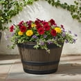 thumbnail image 1 of Jardinière en Résine Tonneau de Whiskey Mainstays 14 pouces, Marron, 1 of 5