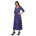 thumbnail image 2 of Moomaya Haut Indien Imprimé Robe Kurti Longue Tunique à Manches 3/4 Robes pour Femmes, 2 of 5