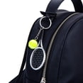 thumbnail image 4 of 12pcs Mini Tennis Racket with Ball Keychain Resin Tennis Racket, 4 of 7