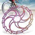 thumbnail image 4 of Bike Disc Brake Rotor, Bike Brake Rotors Stainless Steel Electroplating Color Dazzling Hollow Ultralight Bike Disc Brake Bicycle Accessory, 4 of 8