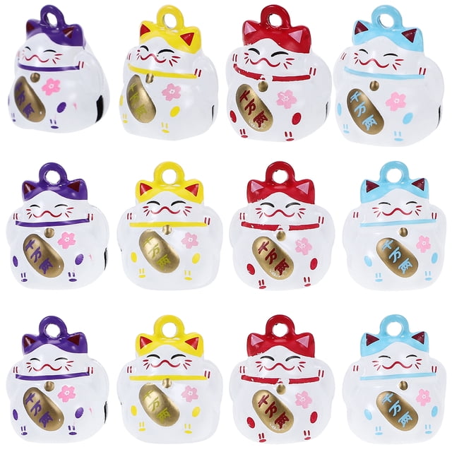 20 Pcs Breloques Chat Porte-Bonheur DIY Petites Clochettes Ornements