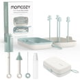 thumbnail image 1 of Momcozy Bottle Brush Set, Baby Bottle Cleaner Kit with Silicone Brush, Nipple Brush, Straw Brush, Soap Dispenser, Drying Rack, 7 in 1 Bottle Cleaning Tool, Green, 1 of 7