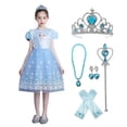 thumbnail image 1 of HAWEE Grisl Elsa Princess Dress Queen Costume Cosplay Dress Up with Accessories(Not Include Cape), 1 of 6