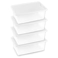 thumbnail image 2 of Homz Bac de Rangement en Plastique Transparent à Verrouillage par Pression de 12 Qt avec Couvercle, Lot de 4, 2 of 11
