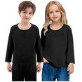 thumbnail image 2 of T-Shirt à Manches Longues Unisexe pour Garçons et Filles, Col Ras du Cou, 2 Paquets, alternative à Manches Courtes, 2 of 6