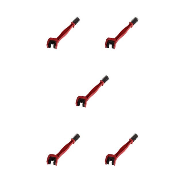ZLight Motorcycle Bike Chain Cleaning Brush Bicycle Cleaner Scrubber Gear Washing Tool red 5Set
