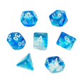 thumbnail image 2 of lionlar Ensemble de 7 dés Polyédriques en Acrylique Cadeaux de Fête Nouveauté pour JdR Bleu, 2 of 9