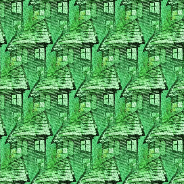 Ahgly Company Machine Washable Indoor Square Transitional Forest Green Area Rugs, 8' Square