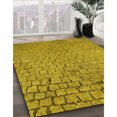 thumbnail image 3 of Ahgly Company Tapis Rond Lavable en Machine Intérieur Transitionnel Bisque Foncé Marron, 5 Pieds Rond, 3 of 7