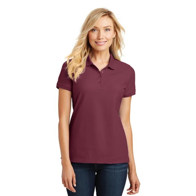 Port Authority ® Ladies Core Classic Pique Polo. L100 S Burgundy