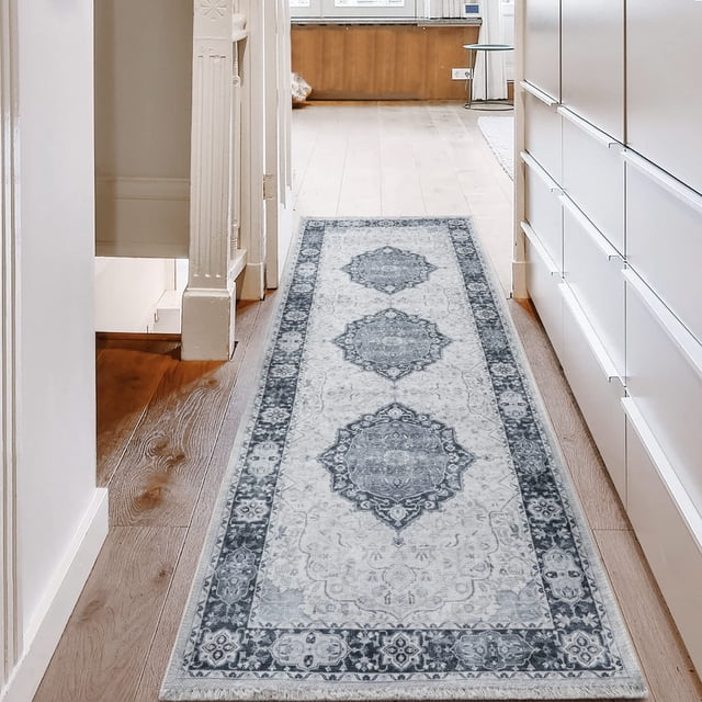 BY COCOON 2'6"x8' Runner Rug| Carpet Runner Kitchen Rug Kitchen Runner Washable Rug Entryway Rugs Hallway Runner Kitchen Mat Small Rug Runners Rugs for Hallway Non Slip Kitchen Carpet (80 Cm x 244 Cm)