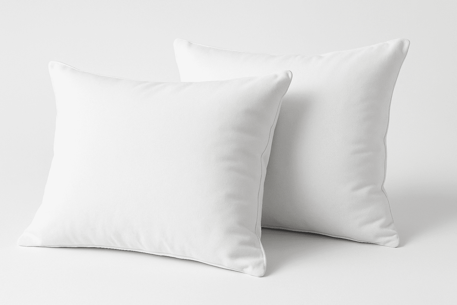 Hotel Comfort Opulent 2 Pack Feather Pillows - 250 Thread Count 100% Cotton Cover - Queen