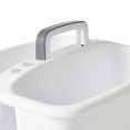 thumbnail image 3 of Gracious Living Grand Bac de Rangement en Plastique avec 2 Compartiments et Poignée, Blanc (Lot de 6), 3 of 11