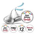 thumbnail image 1 of Darling Souvenir 13th Birthday Custom Name Stickers chocolate Candy Labels 190 Pcs-White, 1 of 2