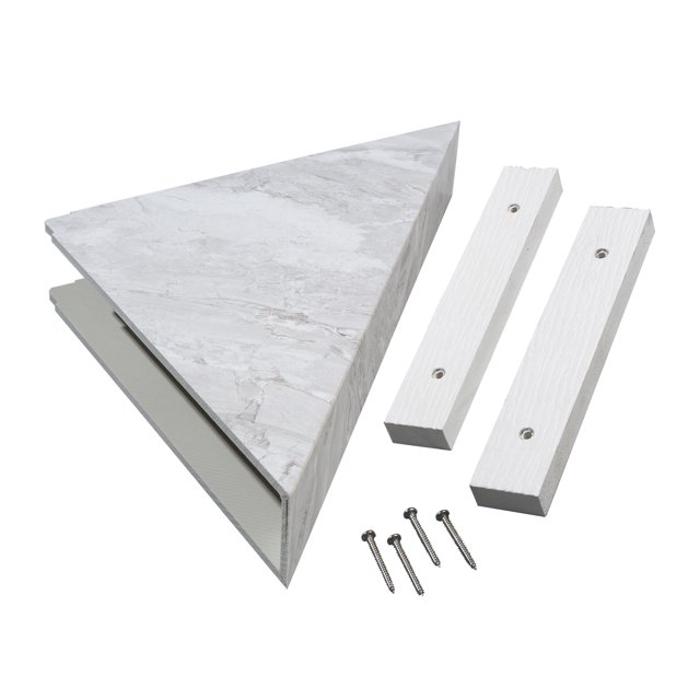 PALISADE Vinyl Waterproof Corner Shower Shelf Iced Pewter / Urban Fjord
