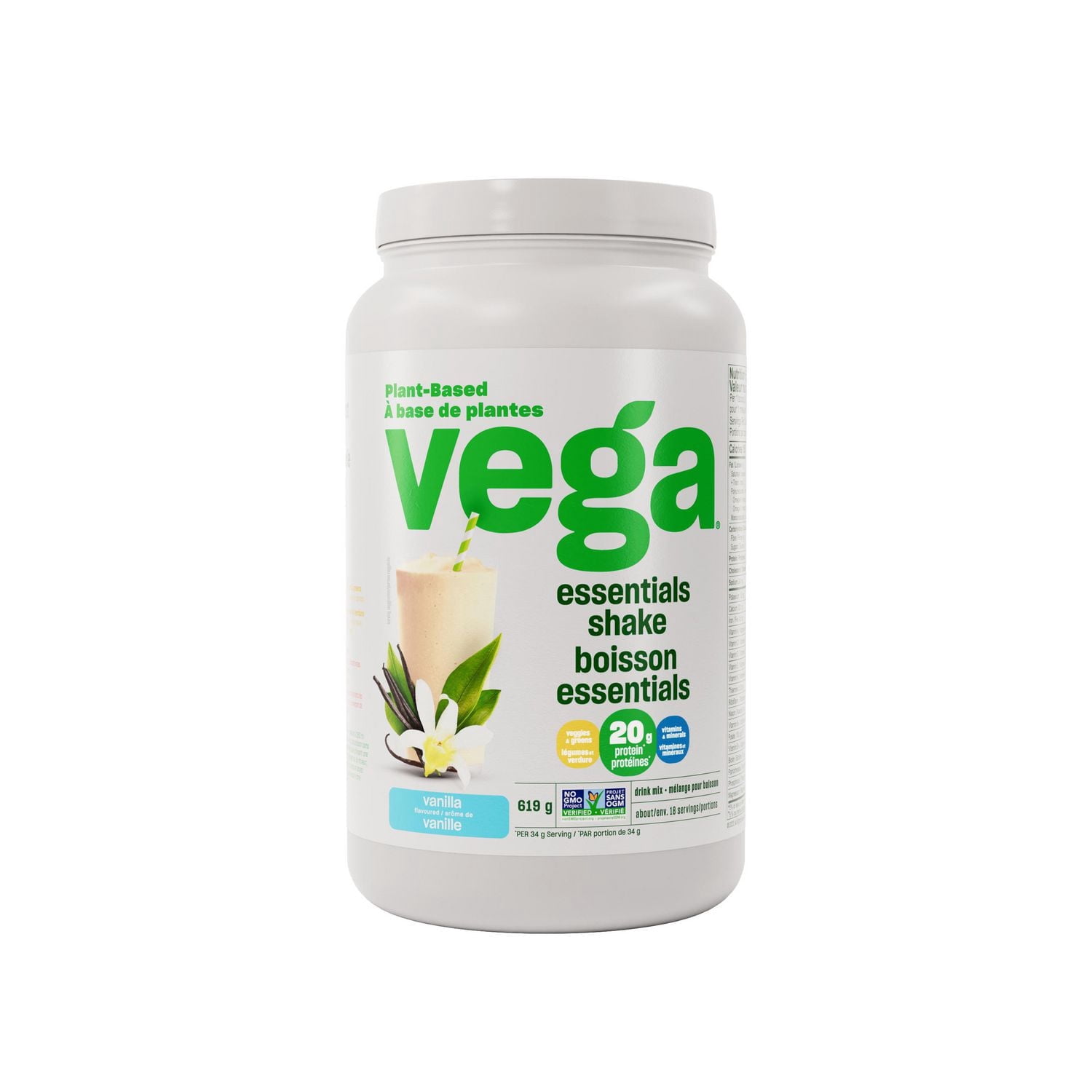 Vega Essentials Plant-Based Protein Powder, Vanilla