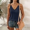 thumbnail image 2 of Sentmoon Casual Blouses for Women Spring Tops for Women V Neck Strappy Backless Tank Solid Color Sleeveless T Shirt Breathable Trendy Unique Summer for Layering or Going Out Blouses Top, 2 of 7
