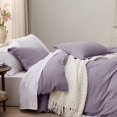 thumbnail image 4 of Bedsure Grayish Purple Twin Duvet Cover Set - Soft Prewashed Duvet Cover Twin Size, 2 Pieces, 1 Duvet Cover 68x90 Inches with Zipper Closure and 1 Pillow Sham, Comforter Not Included, 4 of 6