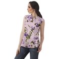 thumbnail image 3 of Moomaya Tunique à Col Mandarin Imprimée Sans Manches Débardeur Décontracté Tenue d'Été, 3 of 6