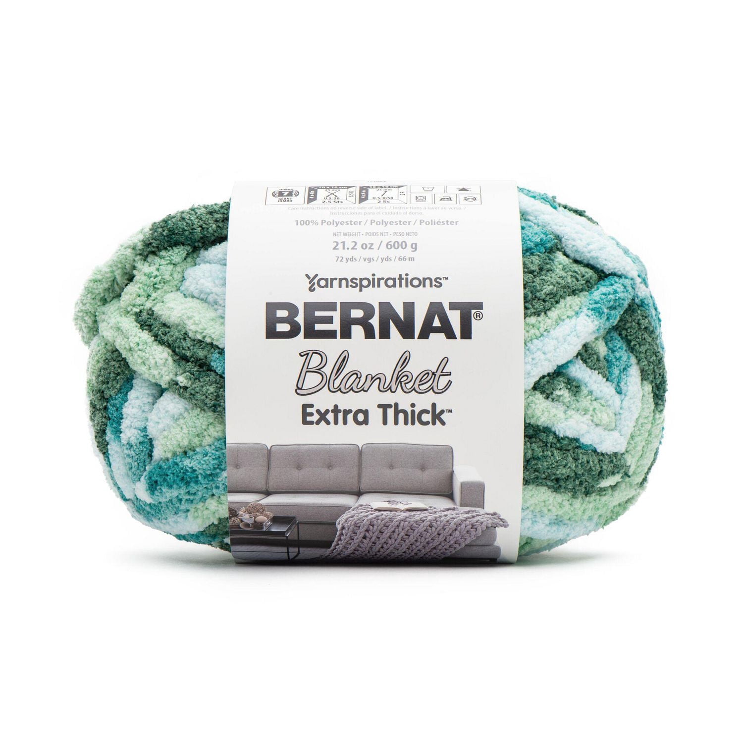 Bernat® Fil Extra Épais™ pour Couverture, Polyester #7 Jumbo, 21,2 Oz/600 G, 72 Verges