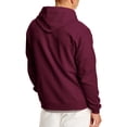 thumbnail image 3 of Hanes Mens ComfortBlend EcoSmart Full Zip Hoodie, XL, Maroon, 3 of 5