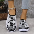 thumbnail image 2 of Wensltd Chaussures en Maille Respirante pour Femmes Largeur Grand Couleur Unie Bout Rond Confortables à Enfiler Chaussures Plates, 2 of 9