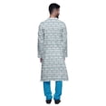 thumbnail image 3 of Atasi Kurta Pyjama de Designer pour Hommes Imprimé Style Angrakha Vêtements d'Été Décontractés, 3 of 5