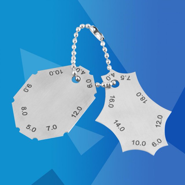 Gupbes Two-Piece Welding Gauge, Welding Throat Gauge, For Clear Reading For Welding Field