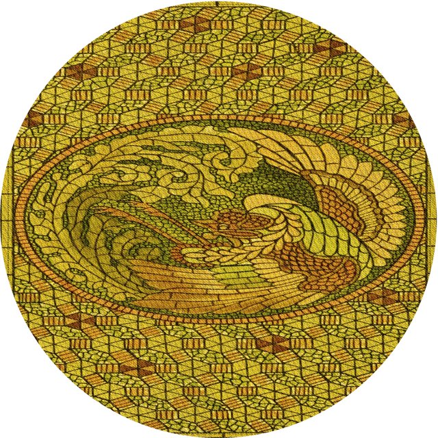 Ahgly Tapis Rond Lavable en Machine Intérieur Transitionnel Brun Bronze Foncé, 3 Pieds Rond