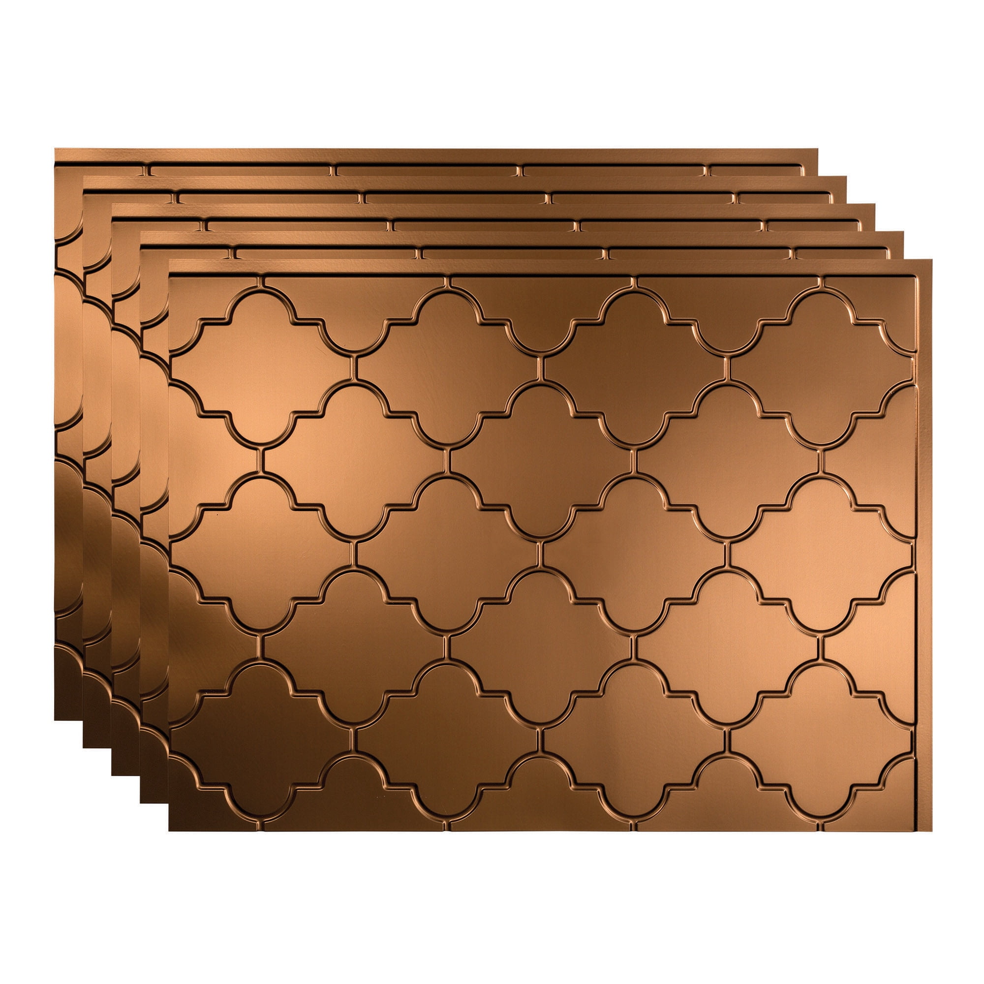 Fasade 18in x 24in Monaco Oil Rubbed Bronze Backsplash Panel 5 Pack