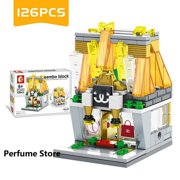 Stores City Building Blocks Mini Street View Building Blocks Model Bricks Toy City Street Luxury Shop Building Kit Educational Engineering Toy Construction Set Toys Gift for Kids - Music