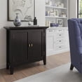 thumbnail image 2 of Simpli Home Redmond Wood 32" Transitional Low Cabinet in Hickory Brown, 2 of 7