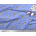 thumbnail image 2 of Soimoi polyester Crepe Fabric Stripe & Cat Animal Printed Fabric 1 Yard 42 Inch Wide, 2 of 3