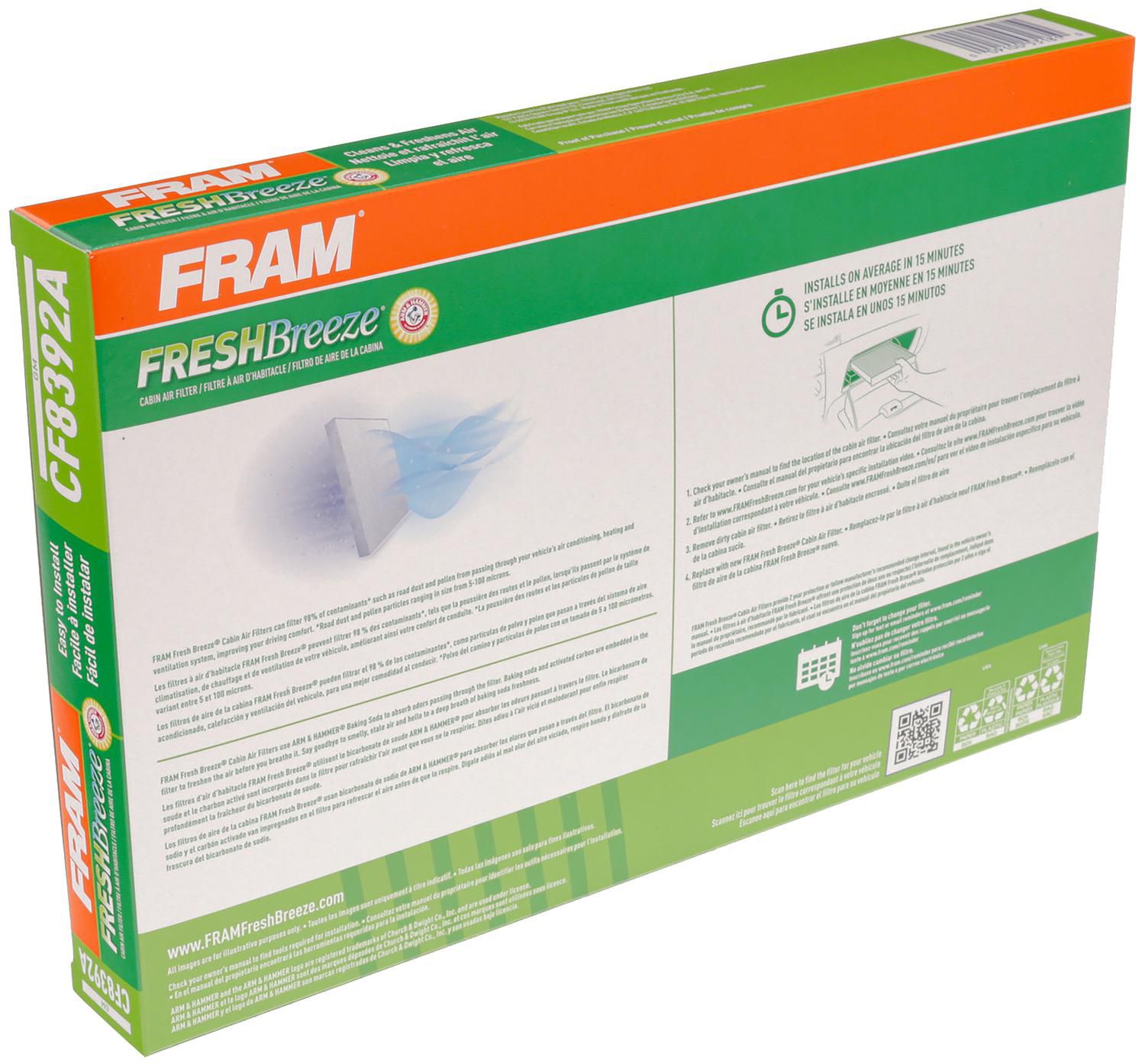 Filtre à air d’habitacle Fresh BreezeMD FCF8392A de FRAM(MD)