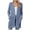 Blue, variant on Splozh Cute Fall Sweaters Women Fall and Winter Casual Long Sleeve Cardigan Mid Length Solid Color Knitted Cardigan with Pockets Brick Red,L