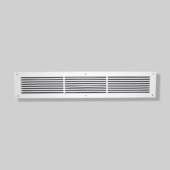 Air Return Grill 4″ x 24″ with 6″ x 26″ Faceplate –Linear Design HVAC Vent Cover, Cast Aluminum, Powder-Coated Repaintable Wall Ceiling Floor Cold Air Return Grille (VR109)