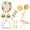 7-piece 0.684Kg, variant on Percussion Instruments Toy Musical Instrument Set with Storage Bag Natural Wood 7-piece 0.684Kg