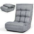 thumbnail image 1 of Giantex Chaise Longue de Sol Pliable, Chaise de Jeu avec Appui-Tête Réglable à 5 Positions et Dossier Réglable à 4 Positions, Sofa Inclinable Paresseux d'Intérieur, Gris, 1 of 8