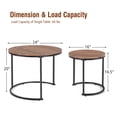 thumbnail image 3 of Costway Nesting Coffee Table Set of 2 for Balcony Living Room Modern Round Side Tables, 3 of 10