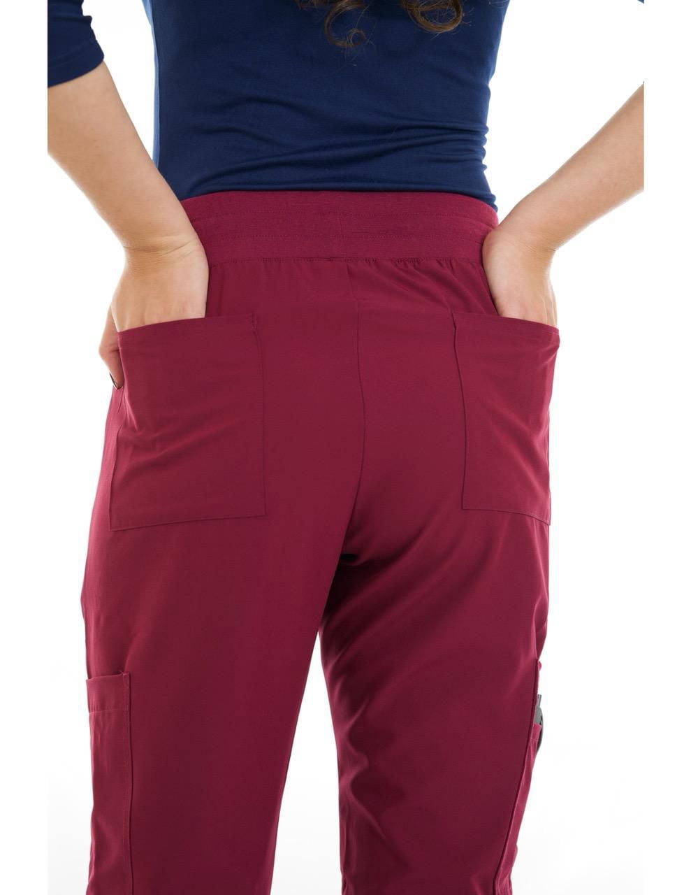 Zinnia pantalon de scrub cargo à taille en tricot