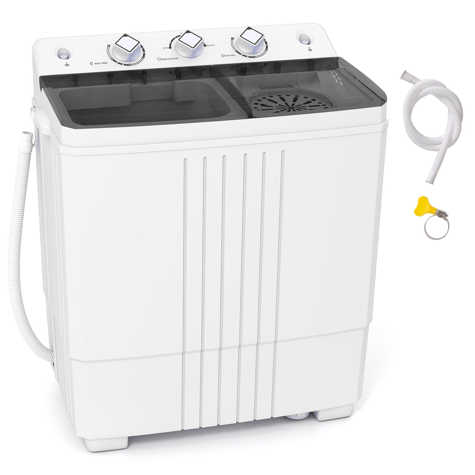 Gymax Portable Washing Machine 20 lbs Twin Tub Laundry Washer 12 lbs Washer