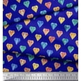 thumbnail image 3 of Soimoi Blue Poly Georgette Fabric Diamond Geometric Print Sewing Fabric Yard 52 Inch Wide, 3 of 5
